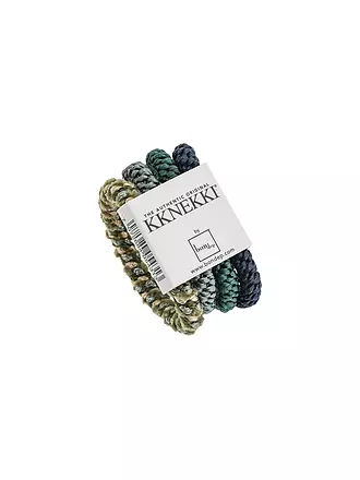 KKNEKKI | Goma de pelo Paquete de 4 BUNDLE 3 | dunkelgrün